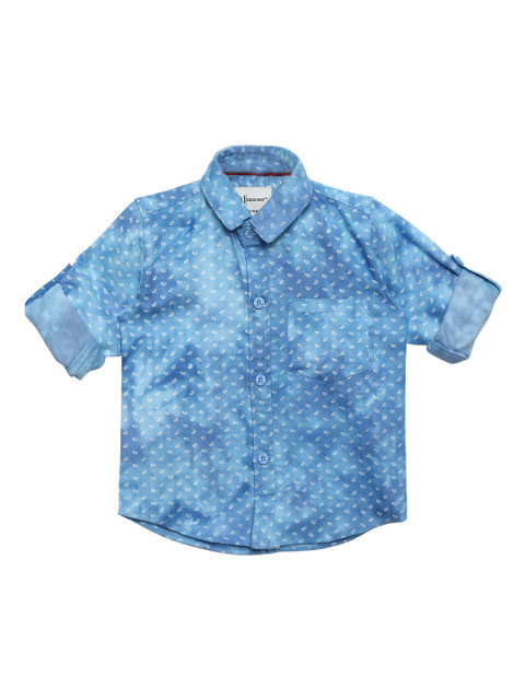 Aj DEZInES Boys Blue & White Regular Fit Printed Casual Shirt 
Aj DEZInES Boys Blue & White Regular Fit Printed Casual Shirt