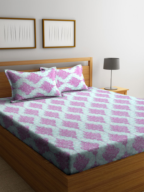 BOMBAY DYEING Pink & Blue Ethnic Motifs 110 TC Cotton 1 Queen Bedsheet with 2 Pillow Covers
BOMBAY DYEING Pink & Blue Ethnic Motifs 110 TC Cotton 1 Queen Bedsheet with 2 Pillow Covers
