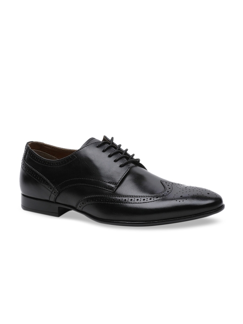 Aldo Men Black Leather Derby Formal Shoes