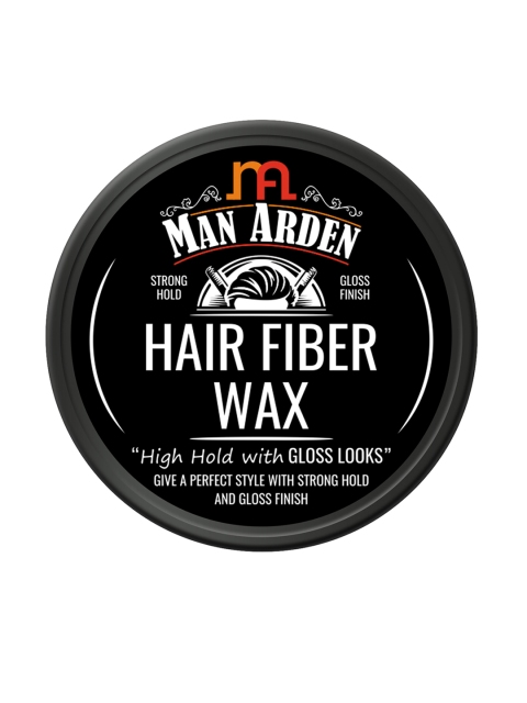 Man Arden Men Hair Fiber Wax Strong Hold with Gloss Finish 50gm, Black