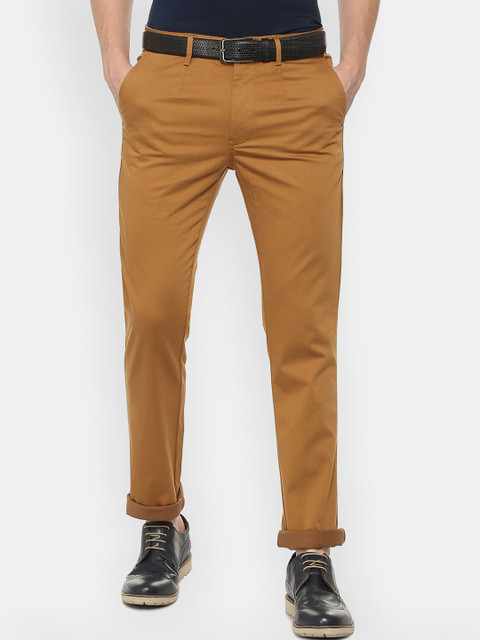 V Dot Men Brown Slim Fit Printed Regular Trousers 
V Dot Men Brown Slim Fit Printed Regular Trousers