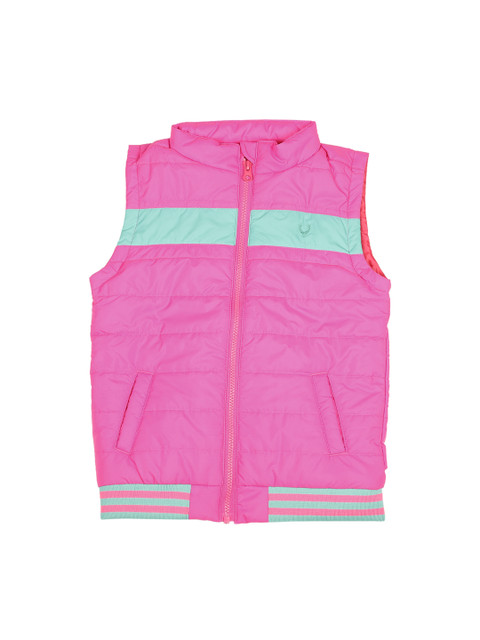 Allen Solly Junior Girls Pink & Sea Green Colourblocked Padded Jacket
Allen Solly Junior Girls Pink & Sea Green Colourblocked Padded Jacket