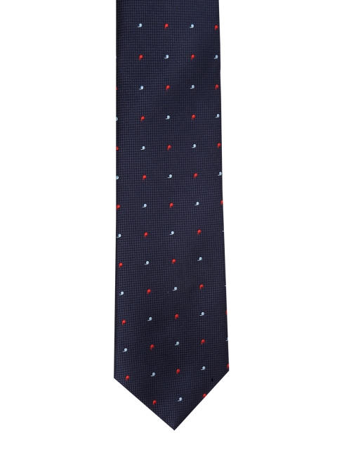 Van Heusen Navy Blue Woven Design Broad Tie