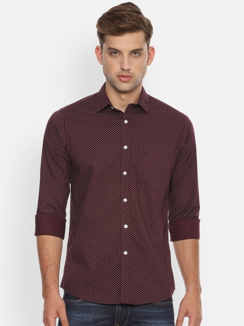 Allen Solly Men Purple Slim Fit Printed Casual Shirt