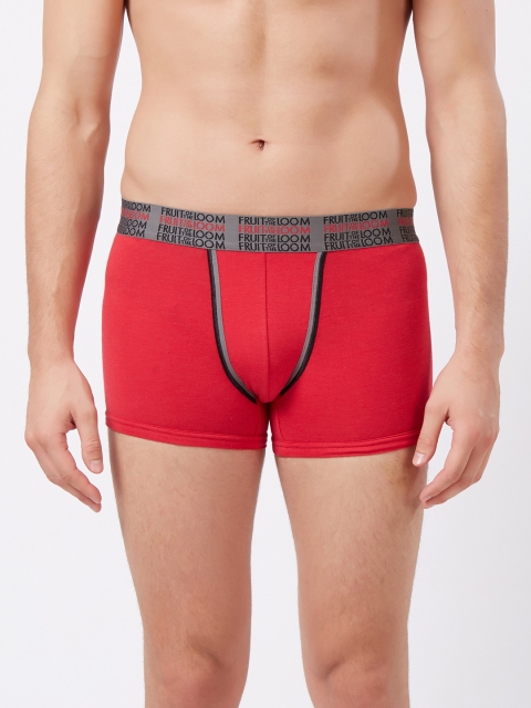 Fruit of the loom Men Red Solid Trunks MTR07-A1S3