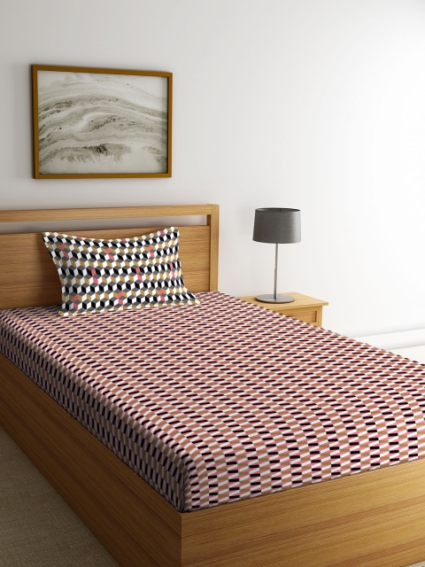 Portico New York Red & Black Geometric 144 TC Cotton Single Bedsheet with Pillow Cover
Portico New York Red & Black Geometric 144 TC Cotton Single Bedsheet with Pillow Cover