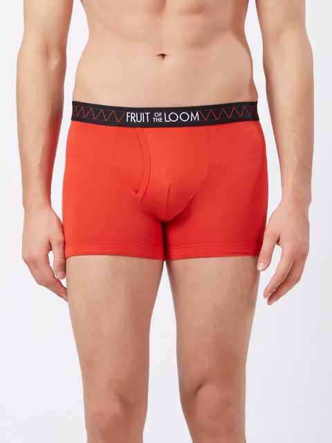 Fruit of the loom Men Red Solid Trunks MTR12-A1S4