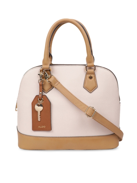 ALDO Pink & Beige Solid Handheld Bag