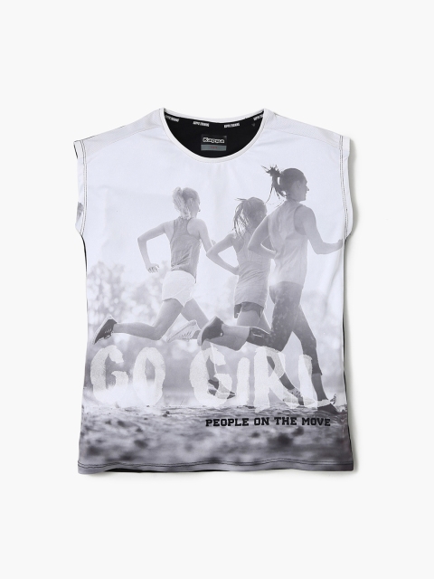 Kappa Girls White Printed Top