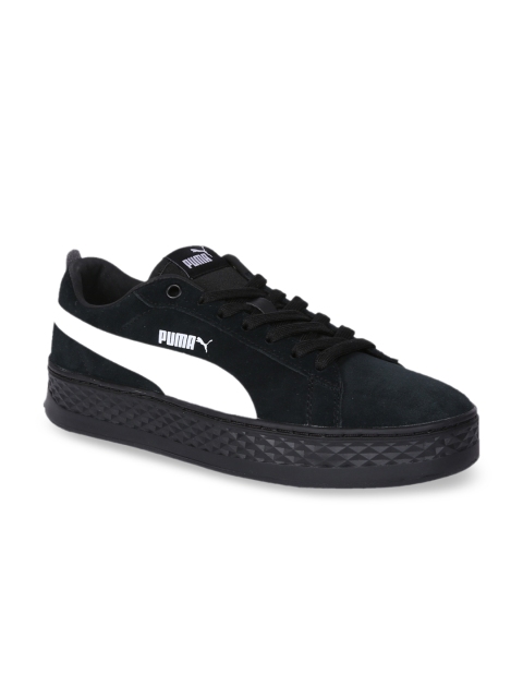 Puma Women Black Smash Platform SD Sneakers