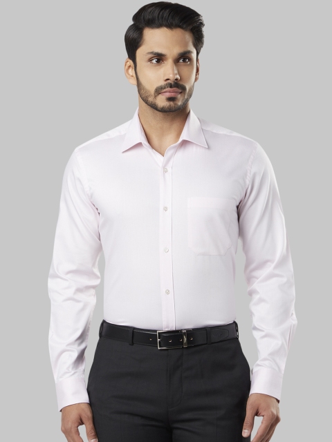 Raymond Men Pink Regular Fit Solid Formal Shirt