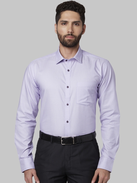 Park Avenue Men Violet Slim Fit Self Design Formal Shirt