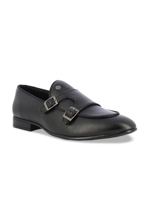 Alberto Torresi Men Black Solid Formal Monks