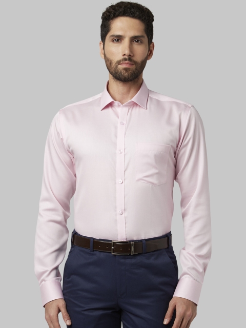 Park Avenue Men Pink Slim Fit Solid Formal Shirt