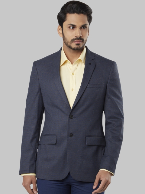 Raymond Men Grey Solid Regular-Fit Single-Breasted Blazer