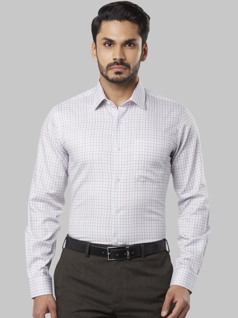 Raymond Men Grey Regular Fit Checked Formal Shirt