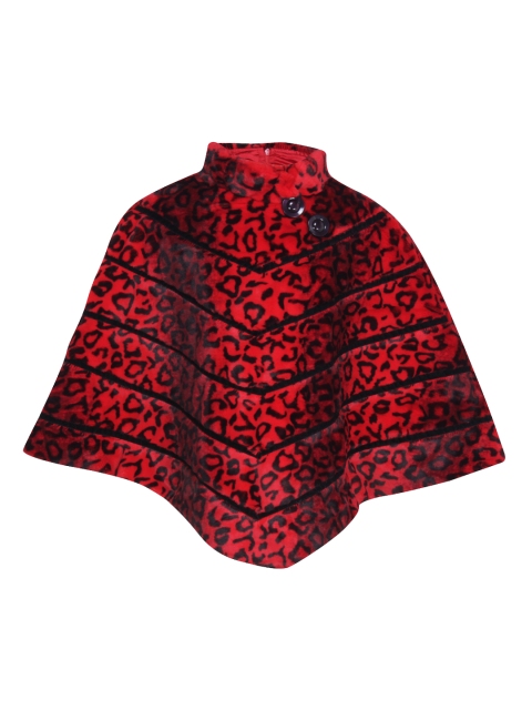 CUTECUMBER Girls Red & Black Printed Sweater