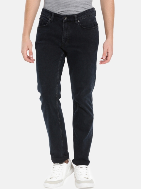 Celio Men Blue Straight Fit Mid-Rise Clean Look Stretchable Jeans