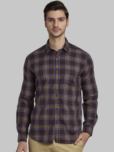 Parx Men Multicoloured Slim Fit Checked Casual Shirt, Multi