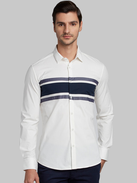 Parx Men White Slim Fit Striped Casual Shirt
Parx Men White Slim Fit Striped Casual Shirt