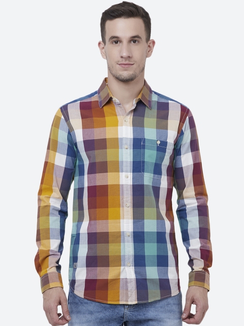 Mufti Men Multicoloured Slim Fit Checked Casual Shirt, Multi