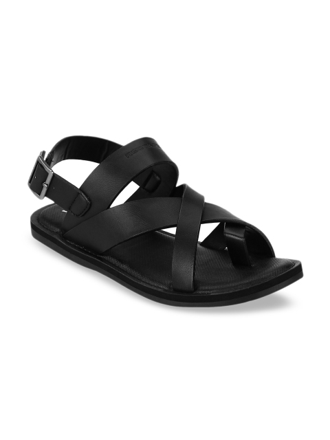Red Tape Men Black Sandals
