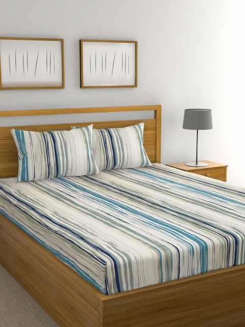 Raymond Home Off-White & Blue Abstract 104 TC Cotton 1 Queen Bedsheet with 2 Pillow Covers
Raymond Home Off-White & Blue Abstract 104 TC Cotton 1 Queen Bedsheet with 2 Pillow Covers