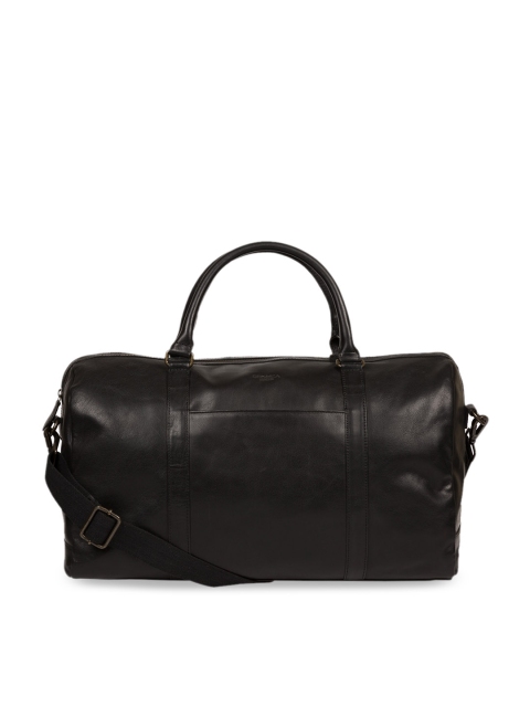 PURE LUXURIES LONDON Men Black Conkca Collection Genuine Leather Orton Duffel Bag