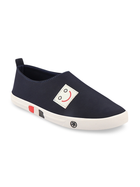 Histeria Men Navy Blue Slip-On Sneakers