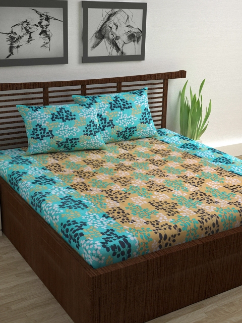 Divine Casa Green & Beige Floral 144 TC Cotton 1 Queen Bedsheet with 2 Pillow Covers
Divine Casa Green & Beige Floral 144 TC Cotton 1 Queen Bedsheet with 2 Pillow Covers