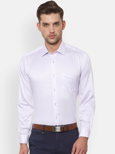 Van Heusen Men Purple Regular Fit Solid Formal Shirt