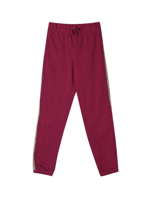 The Childrens Place Girls Burgundy Straight Fit Joggers