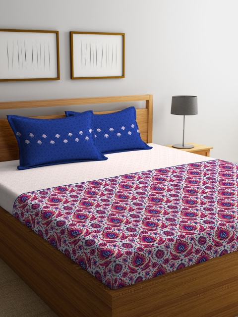 STELLAR HOME Blue & Red Abstract 120 TC Cotton 1 Queen Bedsheet with 2 Pillow Covers
STELLAR HOME Blue & Red Abstract 120 TC Cotton 1 Queen Bedsheet with 2 Pillow Covers