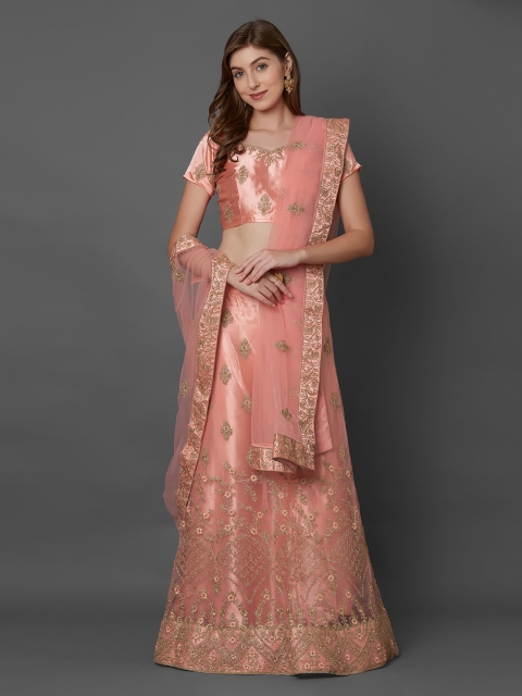 Mitera Peach-Coloured & Gold-Toned Embroidered Ready to Wear Lehenga & Semi-Stitched Blouse with Dupatta
Mitera Peach-Coloured & Gold-Toned Embroidered Ready to Wear Lehenga & Semi-Stitched Blouse with Dupatta