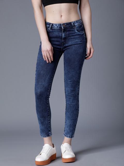 Tokyo Talkies Women Blue Super Skinny Fit Mid-Rise Clean Look Jeans