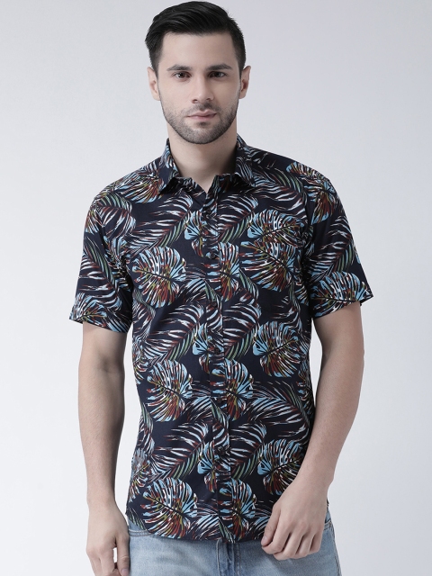 Zeal Men Blue & Brown Regular Fit Printed Casual Shirt