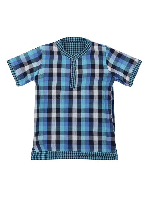Lilly and Sid Boys Teal Blue & Black Regular Fit Checked Casual Reversible Chambray Shirt
Lilly and Sid Boys Teal Blue & Black Regular Fit Checked Casual Reversible Chambray Shirt