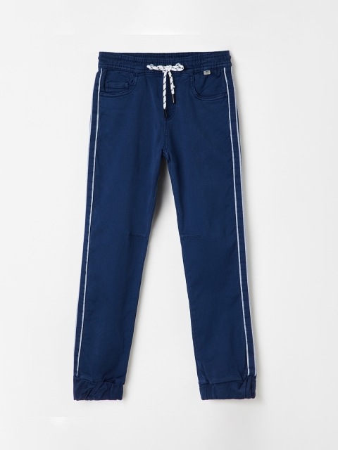 Fame Forever by Lifestyle Boys Blue Slim Fit Solid Joggers
