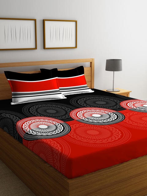 STELLAR HOME Black & Red Abstract 104 TC Cotton 1 Queen Bedsheet with 2 Pillow Covers
STELLAR HOME Black & Red Abstract 104 TC Cotton 1 Queen Bedsheet with 2 Pillow Covers