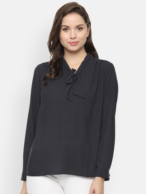 Van Heusen Woman Navy Blue & White Printed Top
Van Heusen Woman Navy Blue & White Printed Top