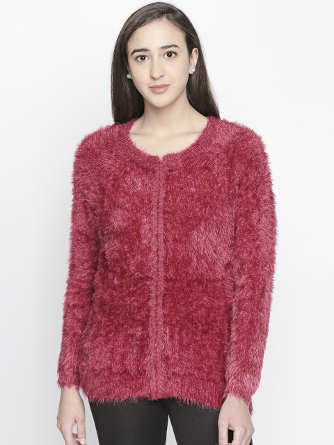 Annabelle by Pantaloons Women Pink Solid Sweater