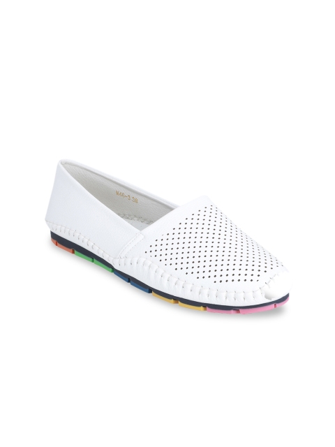 pelle albero Women White Slip-On Sneakers