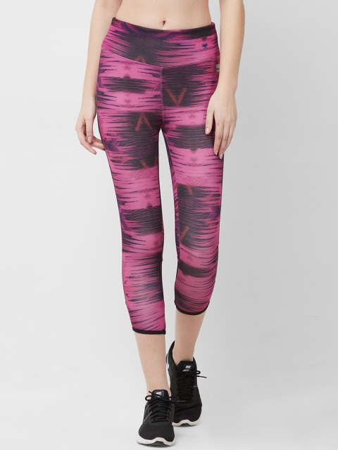 Imagica Women Purple Regular Fit Cropped Tights