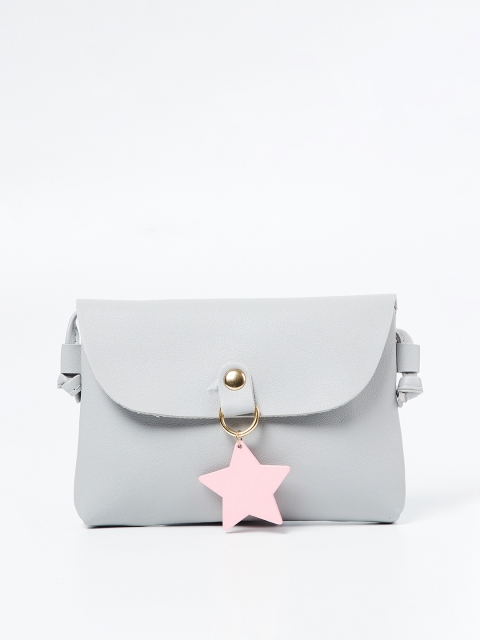 Ginger by Lifestyle Grey Solid Sling Bag