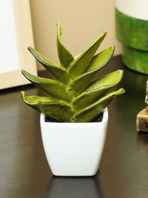 PolliNation Set of 2 Green Artificial Bonsai Plant With Pots