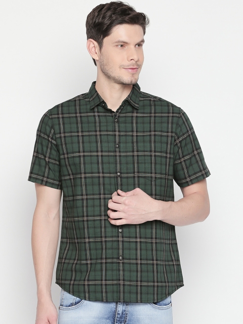 BYFORD by Pantaloons Men Green Regular Fit Checked Casual Shirt