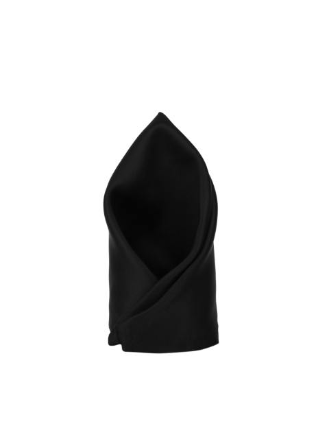 Peter England Men Black Solid Pocket Square