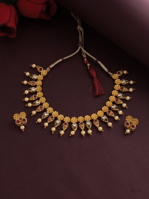 Voylla Women Gold-Toned Jewellery Set