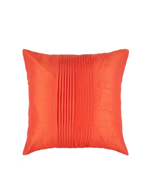 Living Essence Rust Orange Single Solid Square Cushion Cover