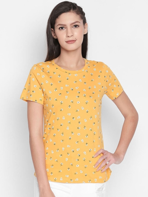Honey by Pantaloons Women Mustard Yellow Printed Round Neck Pure Cotton T-shirt
Honey by Pantaloons Women Mustard Yellow Printed Round Neck Pure Cotton T-shirt